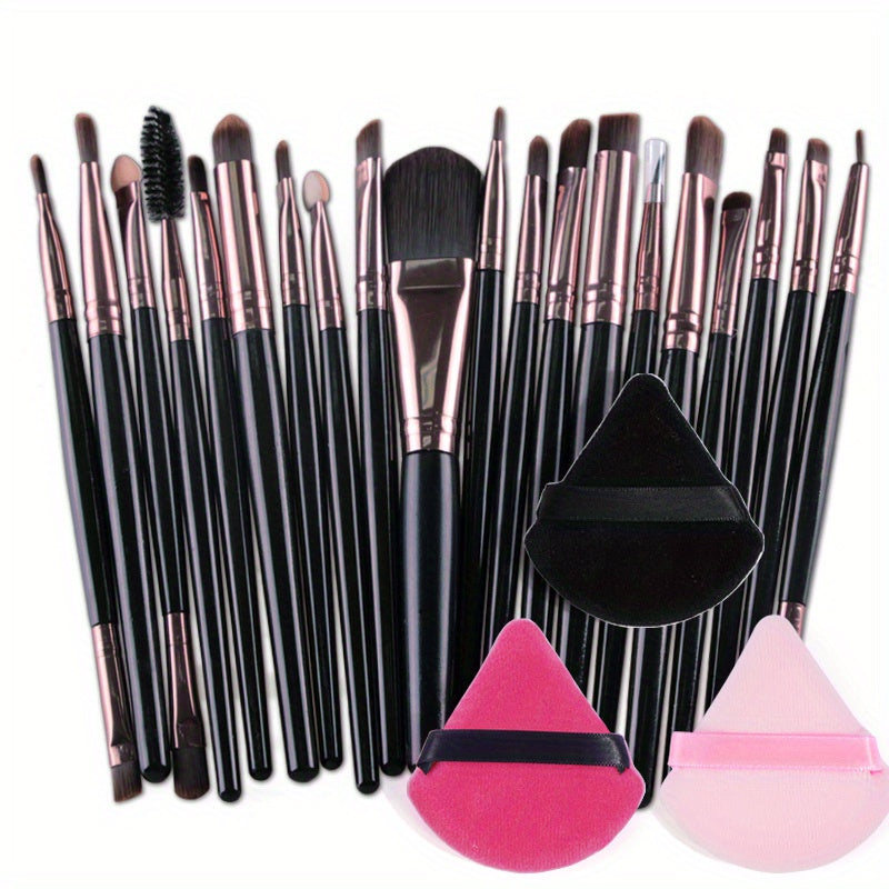 20Pcs/23pcs Makeup Brushes Set Professional Soft Synthetic Hair Powder Foundation Eyeshadow Make Up Brushes Cosmetics Makeup Brush Set, Black Or Purple