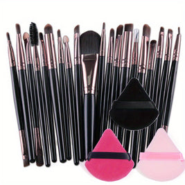 20Pcs/23pcs Makeup Brushes Set Professional Soft Synthetic Hair Powder Foundation Eyeshadow Make Up Brushes Cosmetics Makeup Brush Set, Black Or Purple