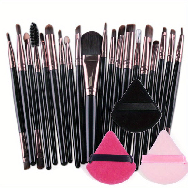 20Pcs/23pcs Makeup Brushes Set Professional Soft Synthetic Hair Powder Foundation Eyeshadow Make Up Brushes Cosmetics Makeup Brush Set, Black Or Purple