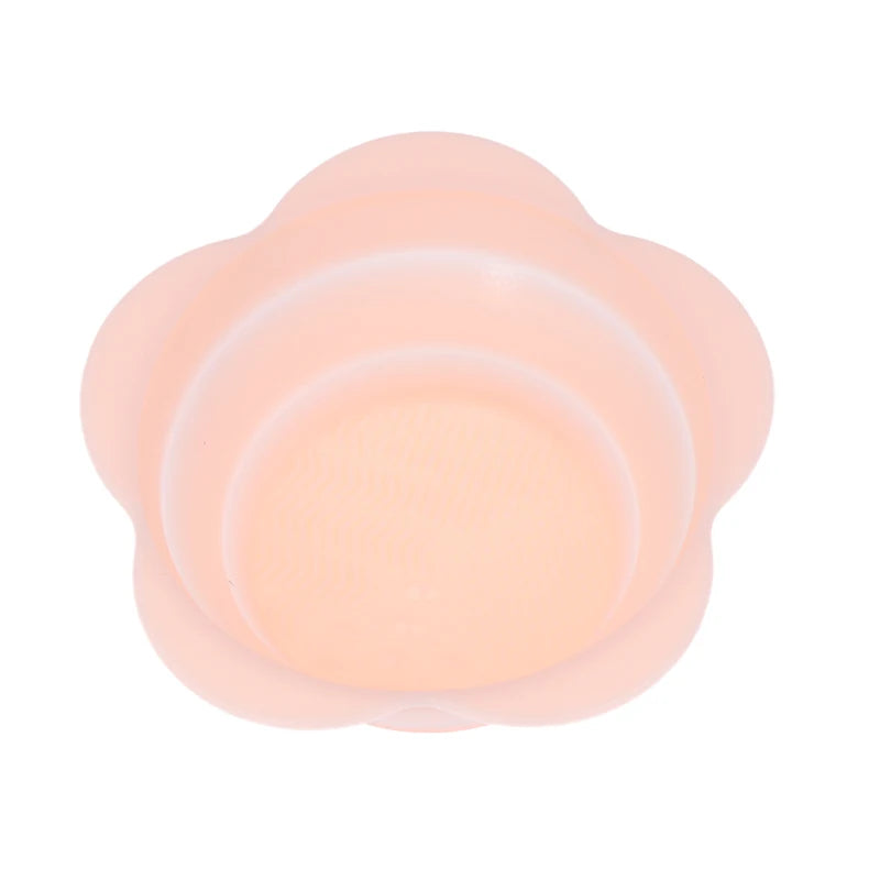 Silicone Makeup Brush Cleaner Folding Powder Puff Cleaning Bowl Eyeshadow Brushes Washing Soft Mat Beauty Tools Scrubber Box