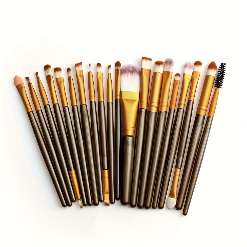 20Pcs/23pcs Makeup Brushes Set Professional Soft Synthetic Hair Powder Foundation Eyeshadow Make Up Brushes Cosmetics Makeup Brush Set, Black Or Purple