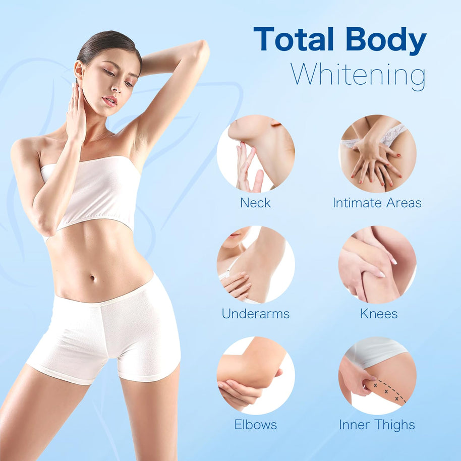 Skin Bleaching Cream for Intimate Areas & Body, Vitamin C Whitening for Underarms, Knees, Elbows, Inner Thighs, Bikini Line – Sensitive Skin Whitening Lightening Cream- 1.7FL OZ