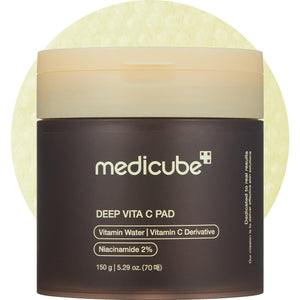 medicube Toner Pads Kojic Acid Turmeric Clarifying Toner Pad for Troubled Skin & Use After Spot Care, Soothing with Kojic Acid, Turmeric, Niacinamide, Glycolic Acid, Korean Skin Care, 70 Pads (1 Pack)