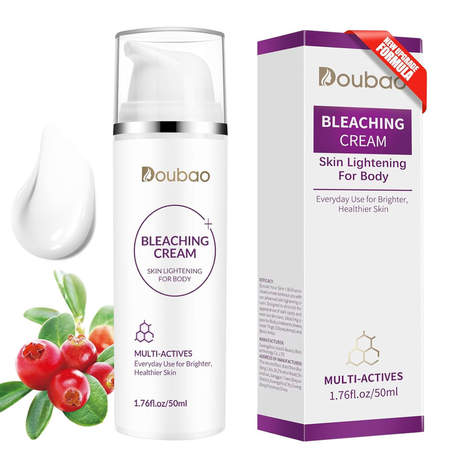 Skin Bleaching Cream for Dark Skin Lightening Underarm Whitening Cream Contain Vitamin C for Armpit, Knees, Elbows, Inner Thighs, and Bikini Area (1.76 fl.oz)