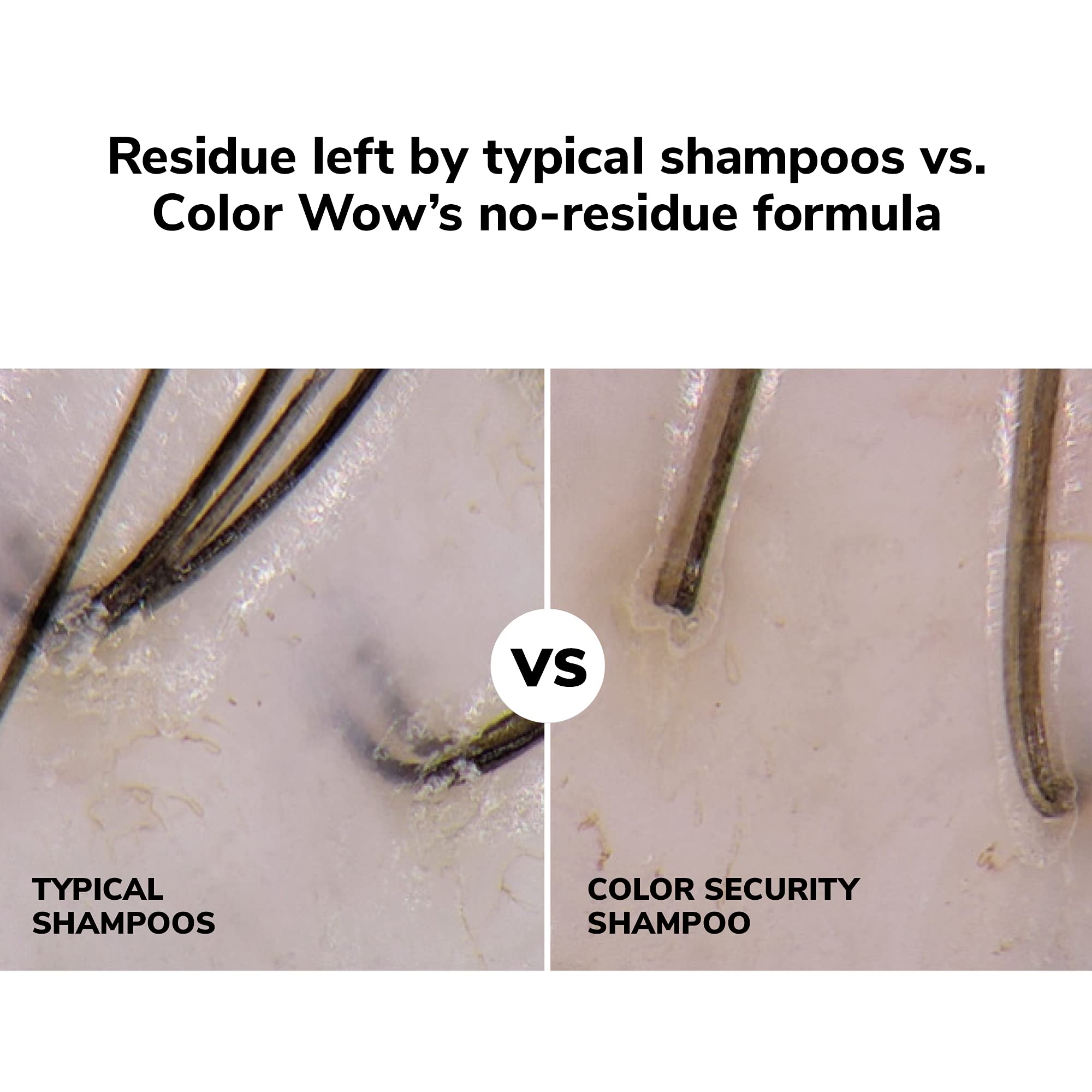 COLOR WOW Color Security Shampoo – Sulfate Free & Residue-Free Formula | Healthy Looking Hair & Scalp | Paraben Free Salon Quality