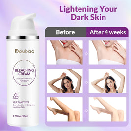Skin Bleaching Cream for Dark Skin Lightening Underarm Whitening Cream Contain Vitamin C for Armpit, Knees, Elbows, Inner Thighs, and Bikini Area (1.76 fl.oz)