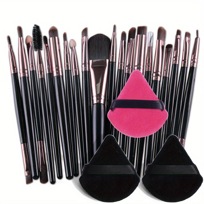 20Pcs/23pcs Makeup Brushes Set Professional Soft Synthetic Hair Powder Foundation Eyeshadow Make Up Brushes Cosmetics Makeup Brush Set, Black Or Purple
