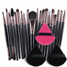 20Pcs/23pcs Makeup Brushes Set Professional Soft Synthetic Hair Powder Foundation Eyeshadow Make Up Brushes Cosmetics Makeup Brush Set, Black Or Purple