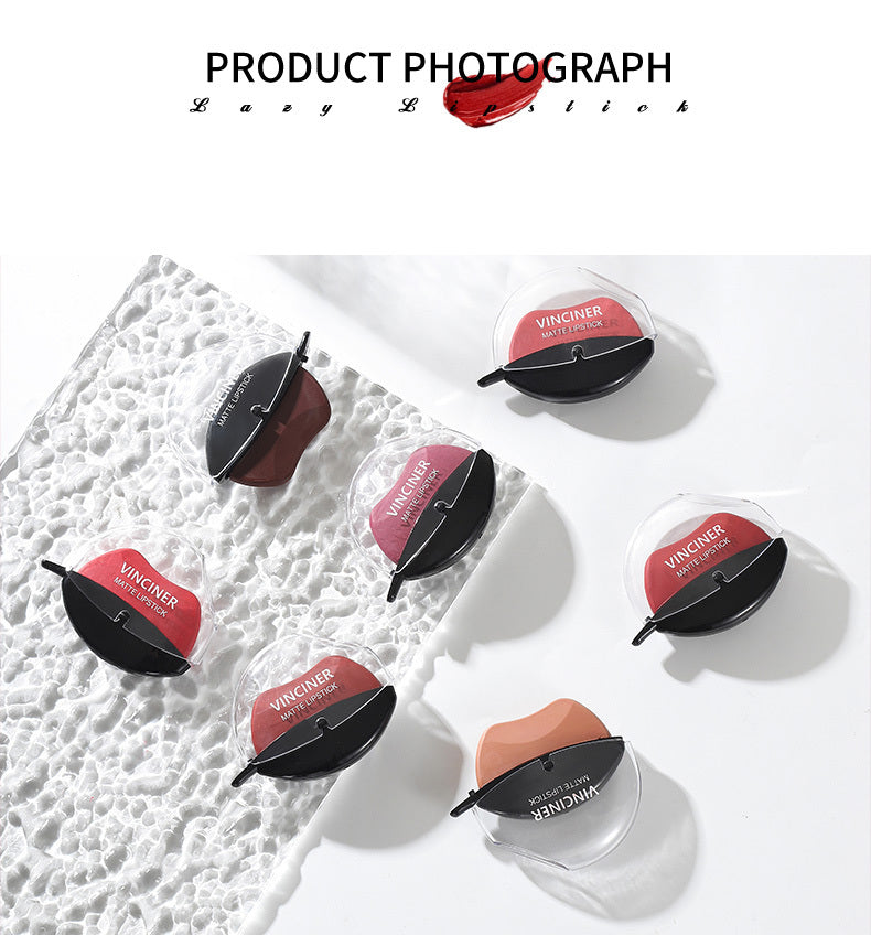 Lazy Lipstick Matte Lipstick Lazy Lipstick Beauty Waterproof Long-Lasting Lip Liquid Lipstick Lip Gloss Makeup High Pigmented Non-Stick Cup