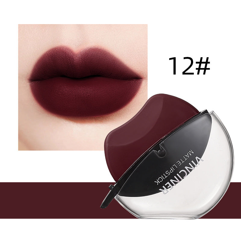 Lazy Lipstick Matte Lipstick Lazy Lipstick Beauty Waterproof Long-Lasting Lip Liquid Lipstick Lip Gloss Makeup High Pigmented Non-Stick Cup