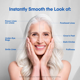 Instant Under Eye Lift Serum - Reduces Eye Bags, Wrinkles, Puffy Eyes, Dark Circles & Crow’s Feet in Minutes - Advanced Firming Polysaccharide Formula for Mature Skin - 20 mL