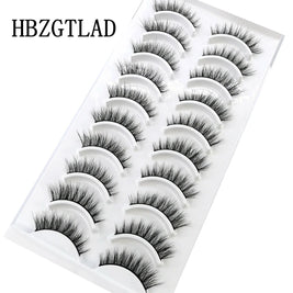 NEW 10 Pairs Natural False Eyelashes Fake Lashes Long Makeup 3d Mink Lashes Extension Eyelash Mink Eyelashes for Beauty 54