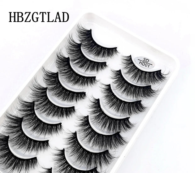 NEW 10 Pairs Natural False Eyelashes Fake Lashes Long Makeup 3d Mink Lashes Extension Eyelash Mink Eyelashes for Beauty 54