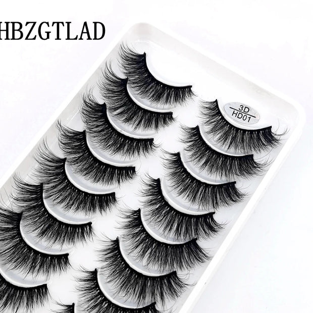 NEW 10 Pairs Natural False Eyelashes Fake Lashes Long Makeup 3d Mink Lashes Extension Eyelash Mink Eyelashes for Beauty 54