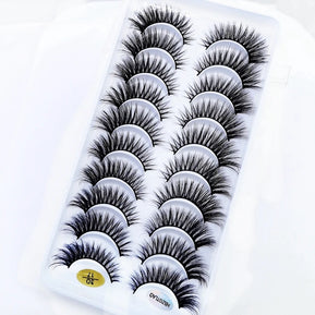 NEW 10 Pairs Natural False Eyelashes Fake Lashes Long Makeup 3d Mink Lashes Extension Eyelash Mink Eyelashes for Beauty 54