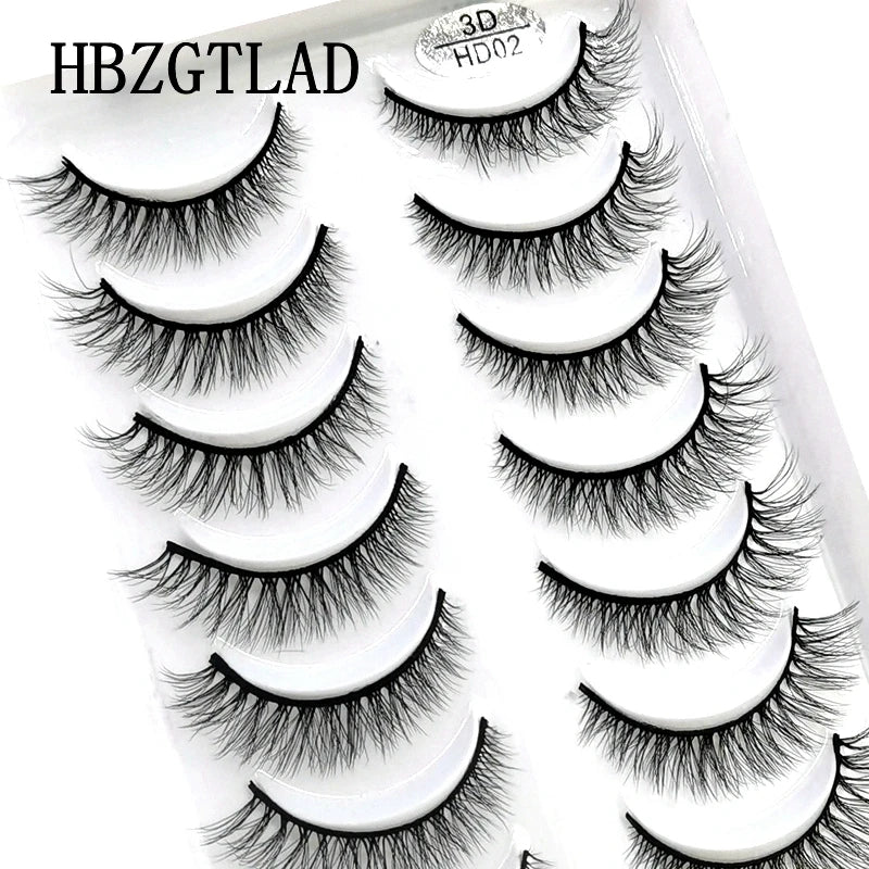 NEW 10 Pairs Natural False Eyelashes Fake Lashes Long Makeup 3d Mink Lashes Extension Eyelash Mink Eyelashes for Beauty 54