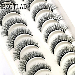 NEW 10 Pairs Natural False Eyelashes Fake Lashes Long Makeup 3d Mink Lashes Extension Eyelash Mink Eyelashes for Beauty 54