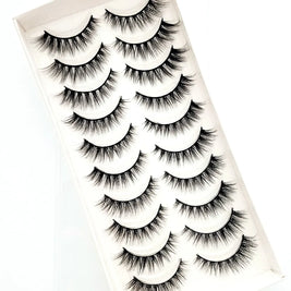 NEW 10 Pairs Natural False Eyelashes Fake Lashes Long Makeup 3d Mink Lashes Extension Eyelash Mink Eyelashes for Beauty 54