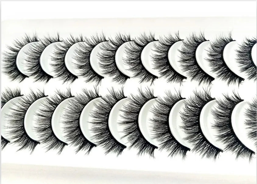 NEW 10 Pairs Natural False Eyelashes Fake Lashes Long Makeup 3d Mink Lashes Extension Eyelash Mink Eyelashes for Beauty 54
