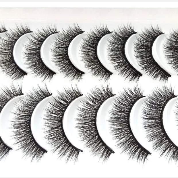 NEW 10 Pairs Natural False Eyelashes Fake Lashes Long Makeup 3d Mink Lashes Extension Eyelash Mink Eyelashes for Beauty 54