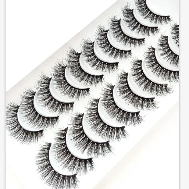 NEW 10 Pairs Natural False Eyelashes Fake Lashes Long Makeup 3d Mink Lashes Extension Eyelash Mink Eyelashes for Beauty 54