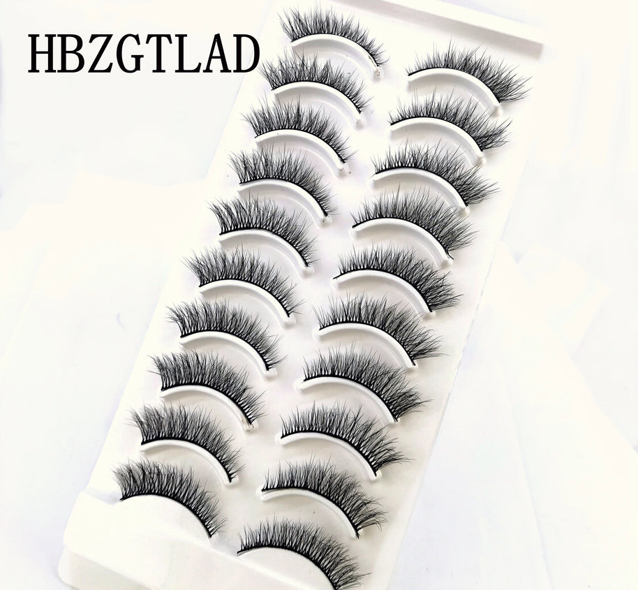 NEW 10 Pairs Natural False Eyelashes Fake Lashes Long Makeup 3d Mink Lashes Extension Eyelash Mink Eyelashes for Beauty 54