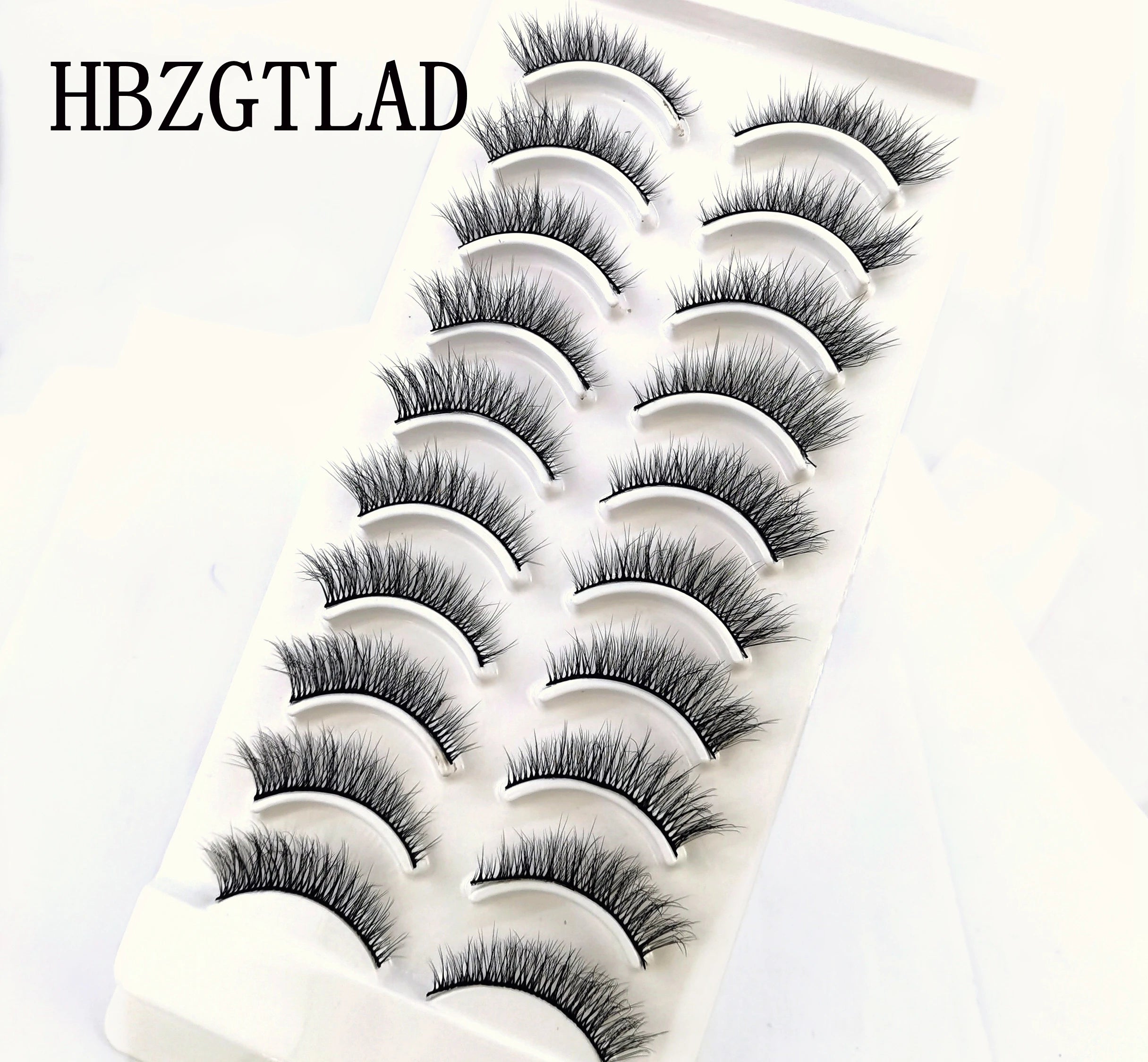NEW 10 Pairs Natural False Eyelashes Fake Lashes Long Makeup 3d Mink Lashes Extension Eyelash Mink Eyelashes for Beauty 54