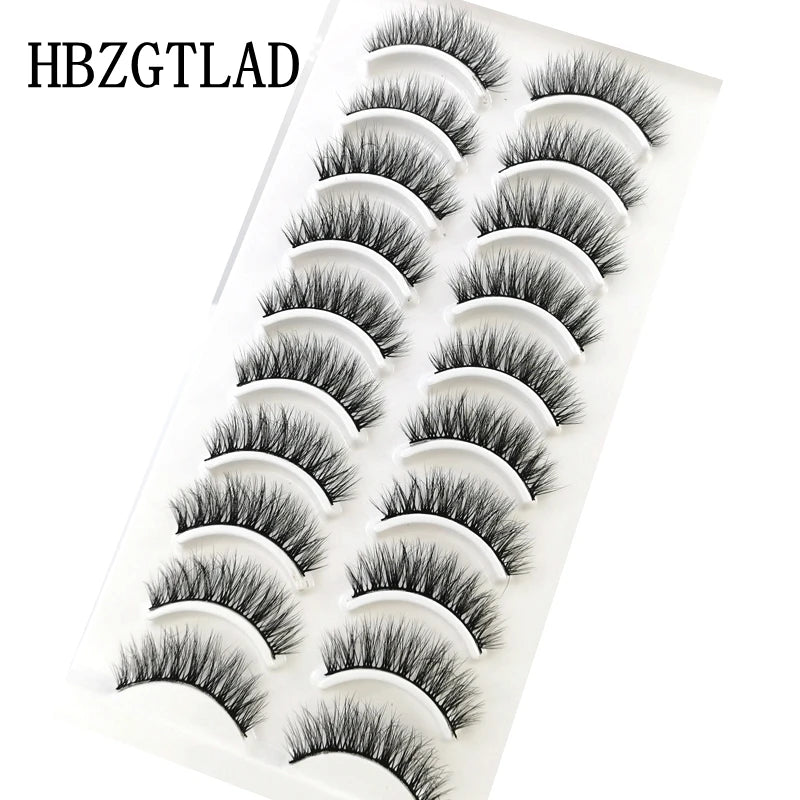 NEW 10 Pairs Natural False Eyelashes Fake Lashes Long Makeup 3d Mink Lashes Extension Eyelash Mink Eyelashes for Beauty 54