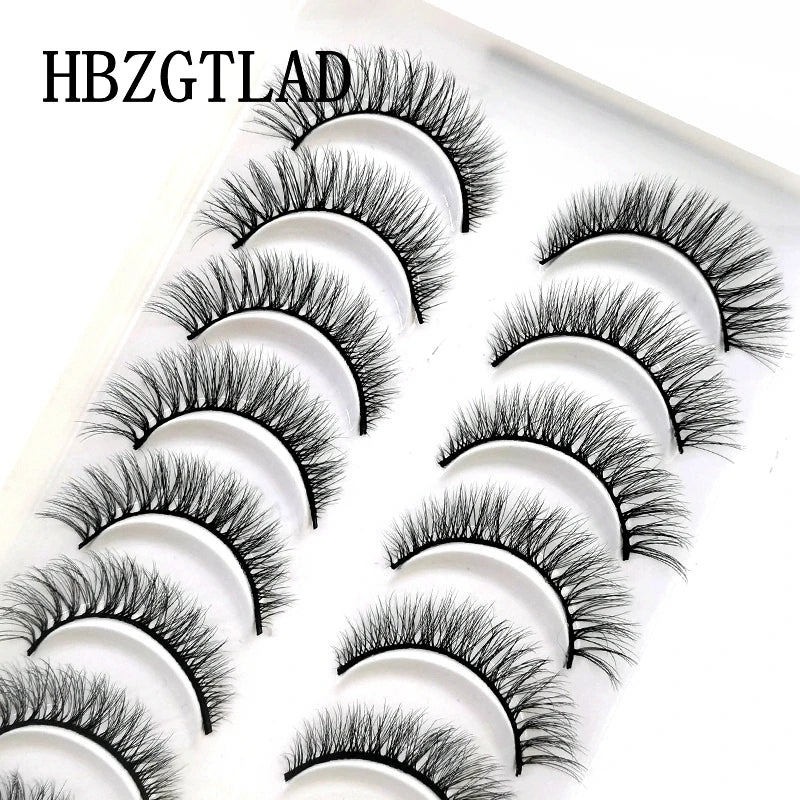 NEW 10 Pairs Natural False Eyelashes Fake Lashes Long Makeup 3d Mink Lashes Extension Eyelash Mink Eyelashes for Beauty 54