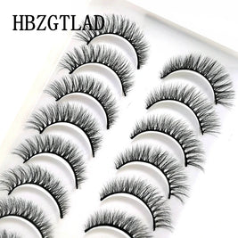 NEW 10 Pairs Natural False Eyelashes Fake Lashes Long Makeup 3d Mink Lashes Extension Eyelash Mink Eyelashes for Beauty 54