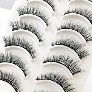 NEW 10 Pairs Natural False Eyelashes Fake Lashes Long Makeup 3d Mink Lashes Extension Eyelash Mink Eyelashes for Beauty 54