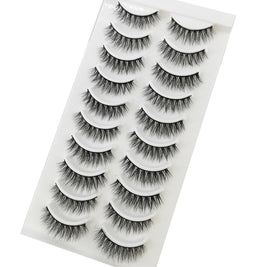 NEW 10 Pairs Natural False Eyelashes Fake Lashes Long Makeup 3d Mink Lashes Extension Eyelash Mink Eyelashes for Beauty 54