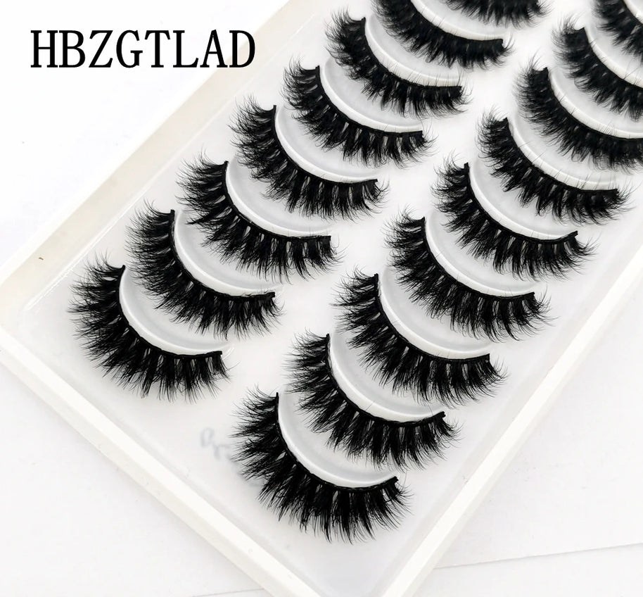 NEW 10 Pairs Natural False Eyelashes Fake Lashes Long Makeup 3d Mink Lashes Extension Eyelash Mink Eyelashes for Beauty 54