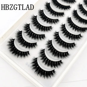 NEW 10 Pairs Natural False Eyelashes Fake Lashes Long Makeup 3d Mink Lashes Extension Eyelash Mink Eyelashes for Beauty 54