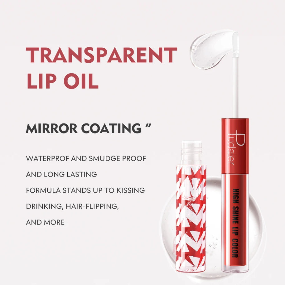 Long-Lasting Lip Glaze & Oil  - Silky Creamy Texture, Waterproof & Sweatproof, Matte Finish