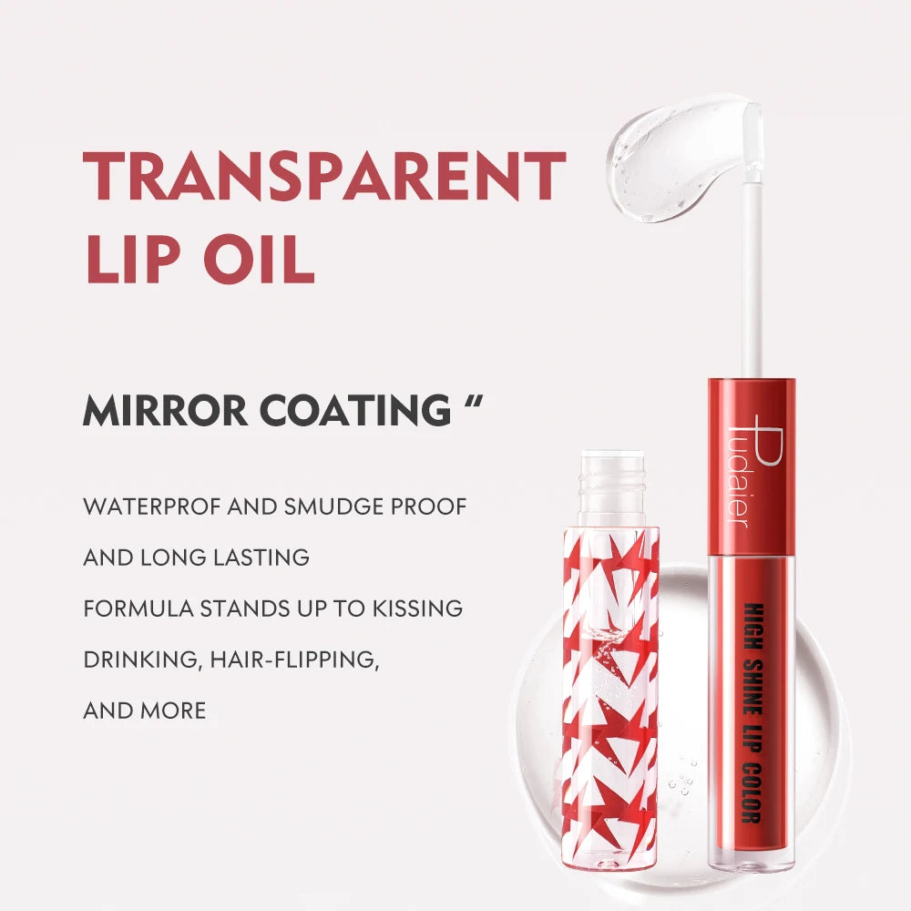 Long-Lasting Lip Glaze & Oil  - Silky Creamy Texture, Waterproof & Sweatproof, Matte Finish