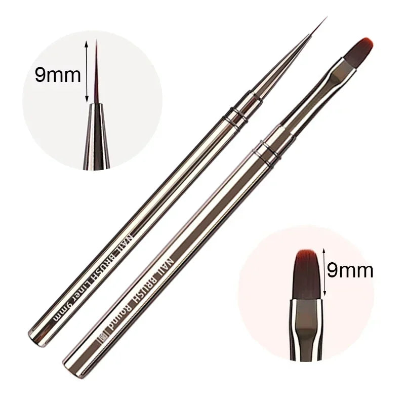 Nails Art Brush Pen 3D Tips Pattern Phototherapy Acrylic UV Gel Extension Builder Coating Painting Liner Brushes Manicure Tools