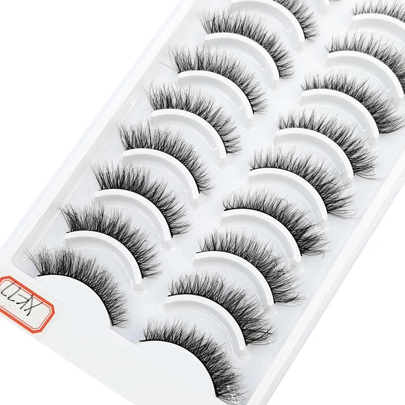 NEW 10 Pairs Natural False Eyelashes Fake Lashes Long Makeup 3d Mink Lashes Extension Eyelash Mink Eyelashes for Beauty 54