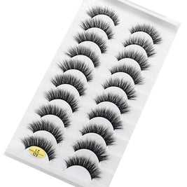 NEW 10 Pairs Natural False Eyelashes Fake Lashes Long Makeup 3d Mink Lashes Extension Eyelash Mink Eyelashes for Beauty 54