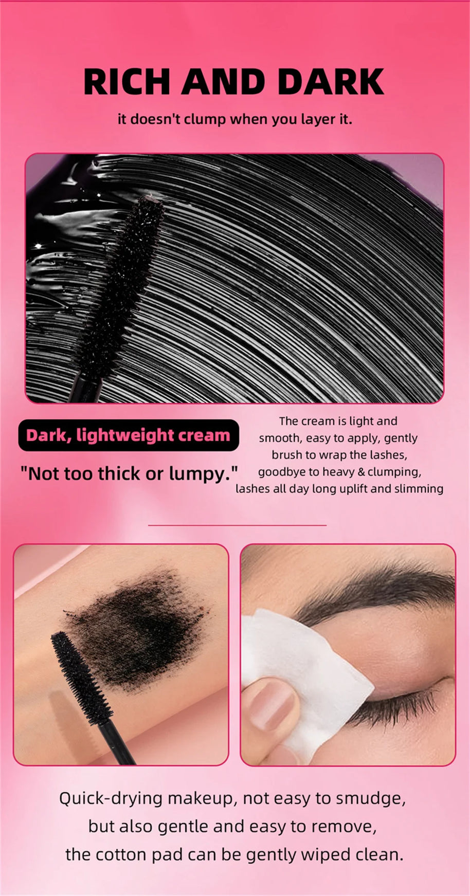 Eyelashes Lengthening Mascara Waterproof Long Lasting Silky Lash Black Eyelashes Extension Make Up Beauty Eye Korean Cosmetic