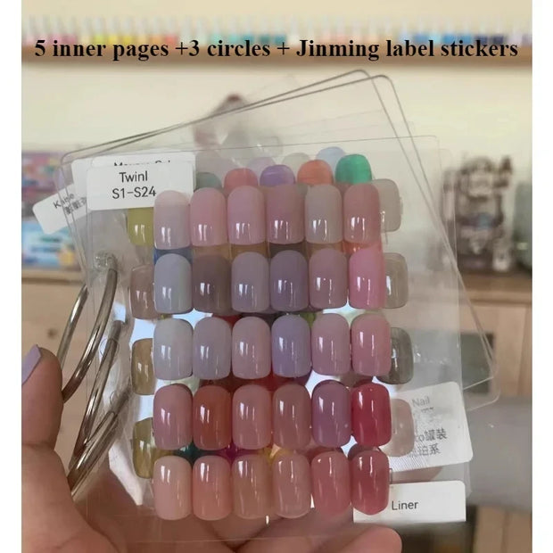 Nail Ins Log Display Stand Desktop Wear Nail Works Live Background Storage Display Board Transparent Acrylic Nails Art Tools