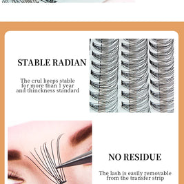 Russian Eyelash Extensions, Individual Lashes, 14 Rows, 10D, 20D, 30D, 40D, 14 Rows, 9-16mm, Natural Thick, New, 280 Pcs