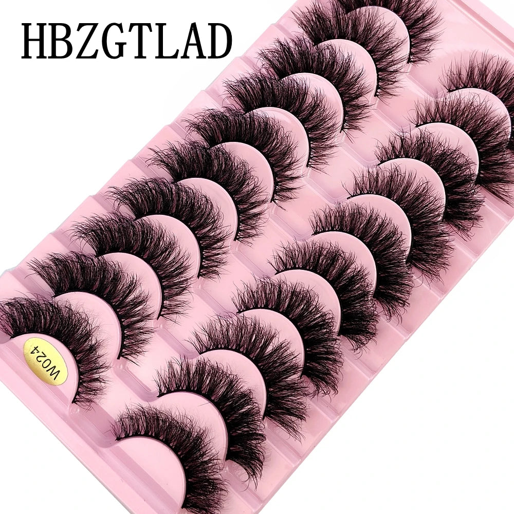 NEW 10 Pairs Natural False Eyelashes Fake Lashes Long Makeup 3d Mink Lashes Extension Eyelash Mink Eyelashes for Beauty 54
