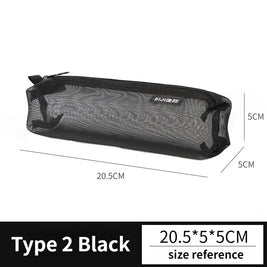 Makeup Pouch Lipstick Makeup Brush Storage Bags Student Transparent Mesh Pencil Case Ins Travel Cosmetic Organizer for Women