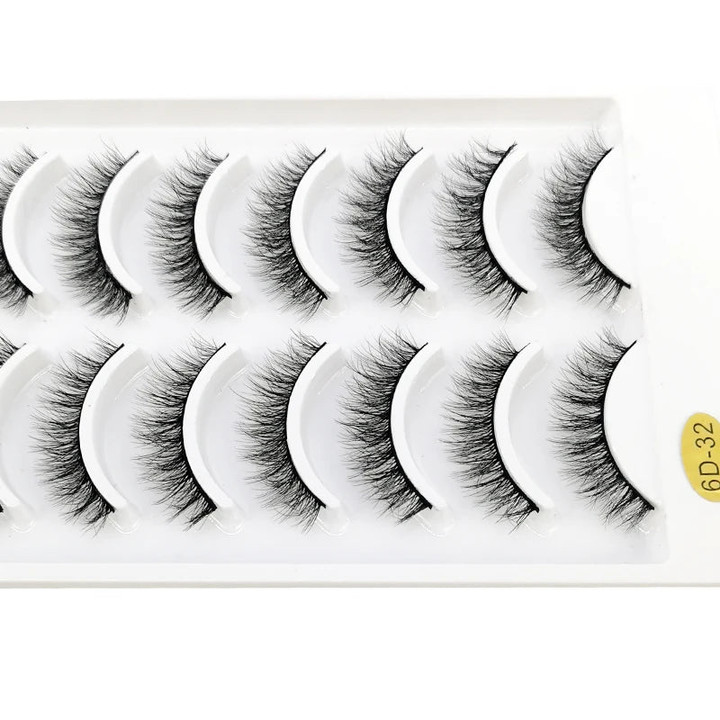 NEW 10 Pairs Natural False Eyelashes Fake Lashes Long Makeup 3d Mink Lashes Extension Eyelash Mink Eyelashes for Beauty 54