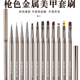 Nails Art Brush Pen 3D Tips Pattern Phototherapy Acrylic UV Gel Extension Builder Coating Painting Liner Brushes Manicure Tools