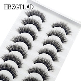 NEW 10 Pairs Natural False Eyelashes Fake Lashes Long Makeup 3d Mink Lashes Extension Eyelash Mink Eyelashes for Beauty 54