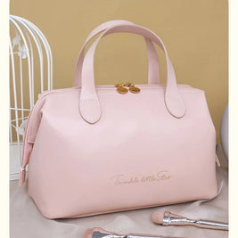 Large-Capacity Travel Cosmetic Bag Portable PU Makeup Pouch Women Waterproof Bathroom Washbag Multifunctional Toiletry Kit