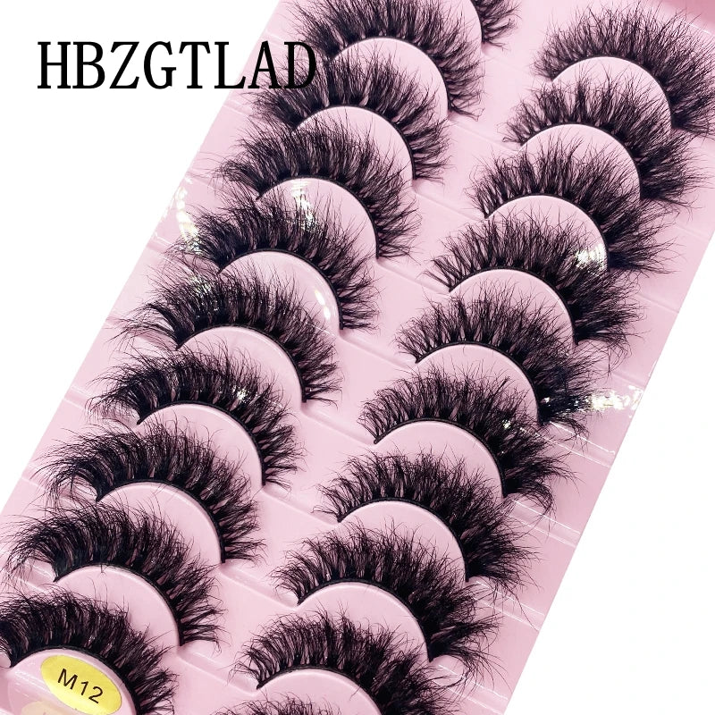 NEW 10 Pairs Natural False Eyelashes Fake Lashes Long Makeup 3d Mink Lashes Extension Eyelash Mink Eyelashes for Beauty 54