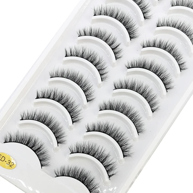 NEW 10 Pairs Natural False Eyelashes Fake Lashes Long Makeup 3d Mink Lashes Extension Eyelash Mink Eyelashes for Beauty 54